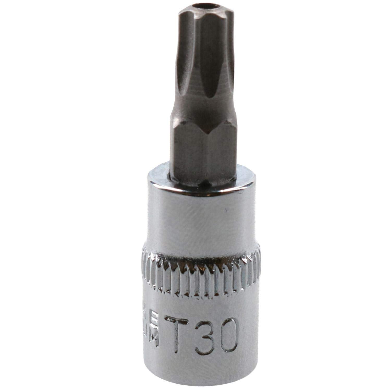 Ab Tools T30 1/4" Drive Tamper Proof Torx Star Bit 37Mm Tamper Torx Chrome Vanadium Steel