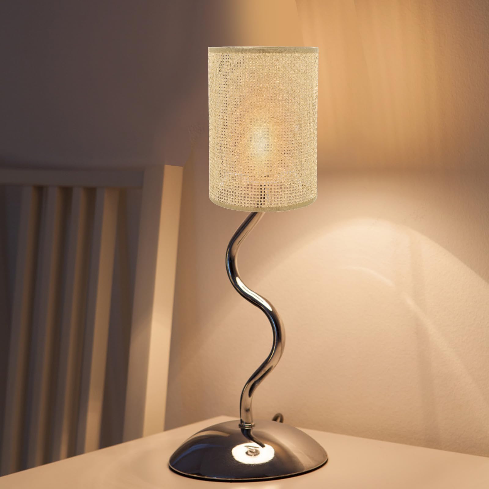 Cubierta de lámpara colgante para lámpara colgante, 2 piezas de ratán tejido de ratán, cubierta de luz cilíndrica, pantalla rústica bohemia para lámpara de mesa, lámpara de mesa para decoración 5