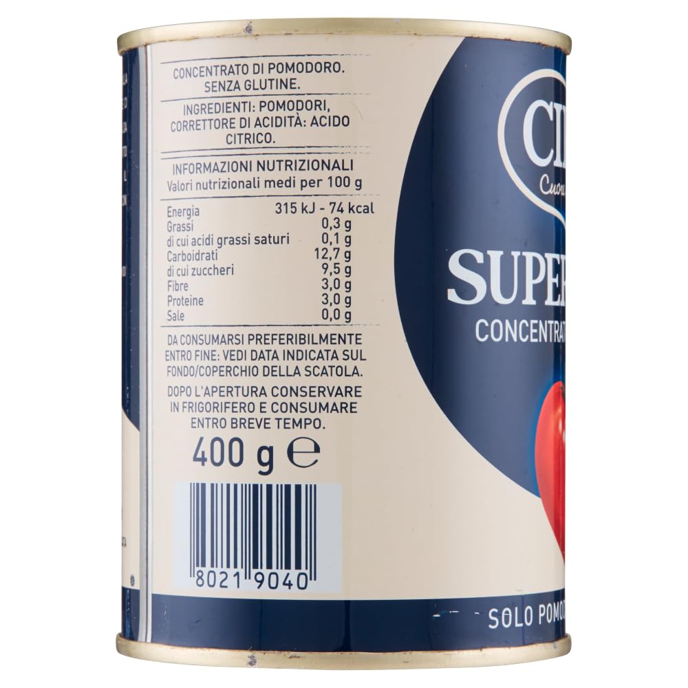 24er-Pack Cirio Concentrato Di Pomodoro,Tomatenkonzentrat,100% Italienische Tomaten,400g Dose + Beni Culinari Kostenloser Schlüsselanhänger