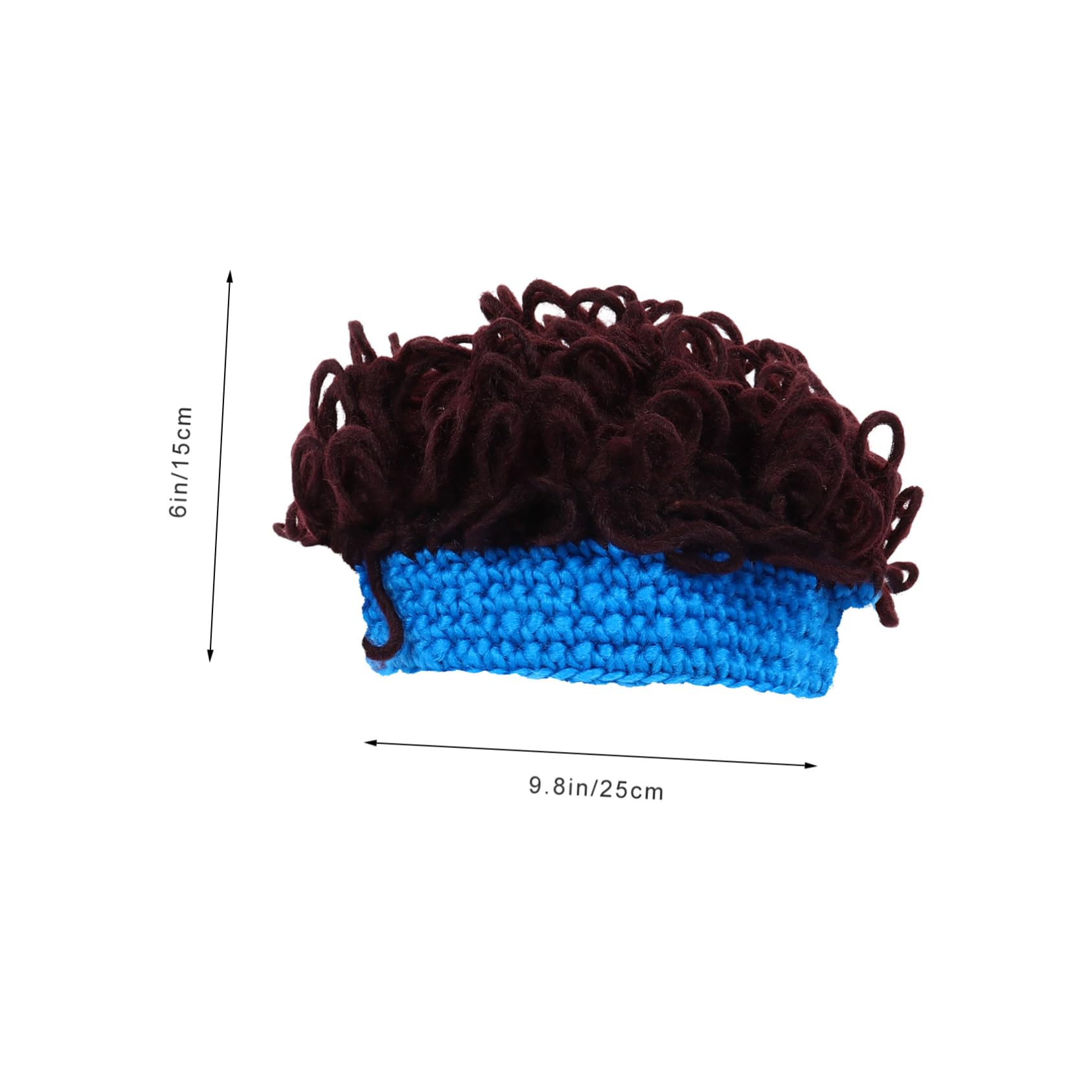 FRCOLOR 1pc Boys and Girls Wig Cap Winter Knitted Hat Hair Cap for Baby Photography Handmade Wig Hat for Boys and Girls