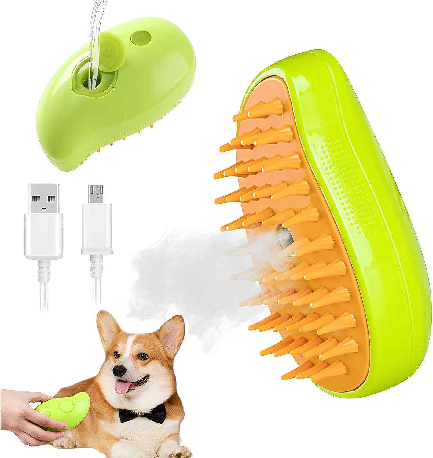 Cat Steam Brush, 3 In1 Cat Hair Brush with Steamer, Steamy Pet Cat