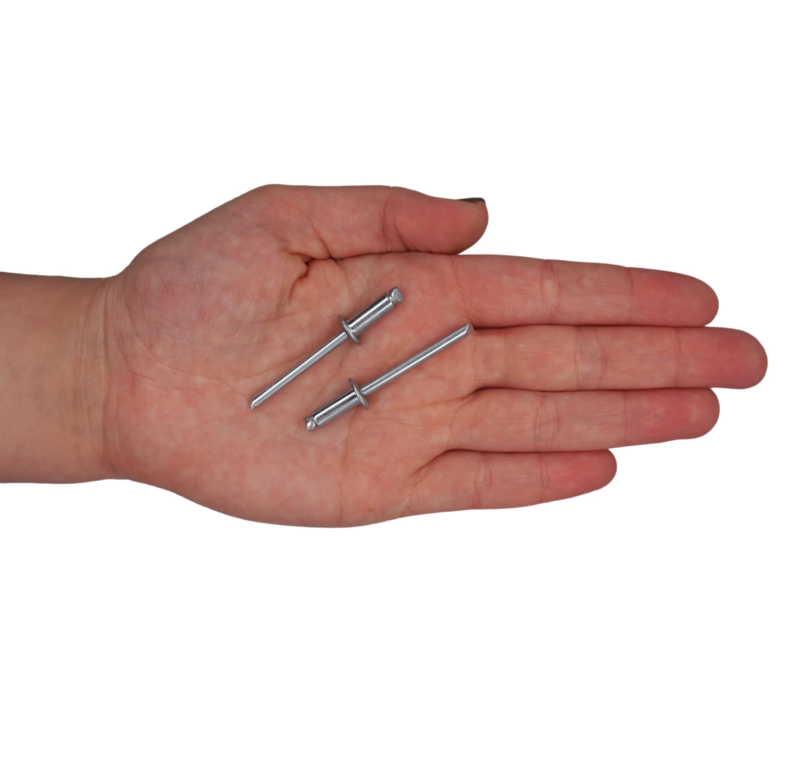 100 Stück Blindnieten 4,8x12 Mm - Stahl Popnieten DIN 7337 Verzinkt