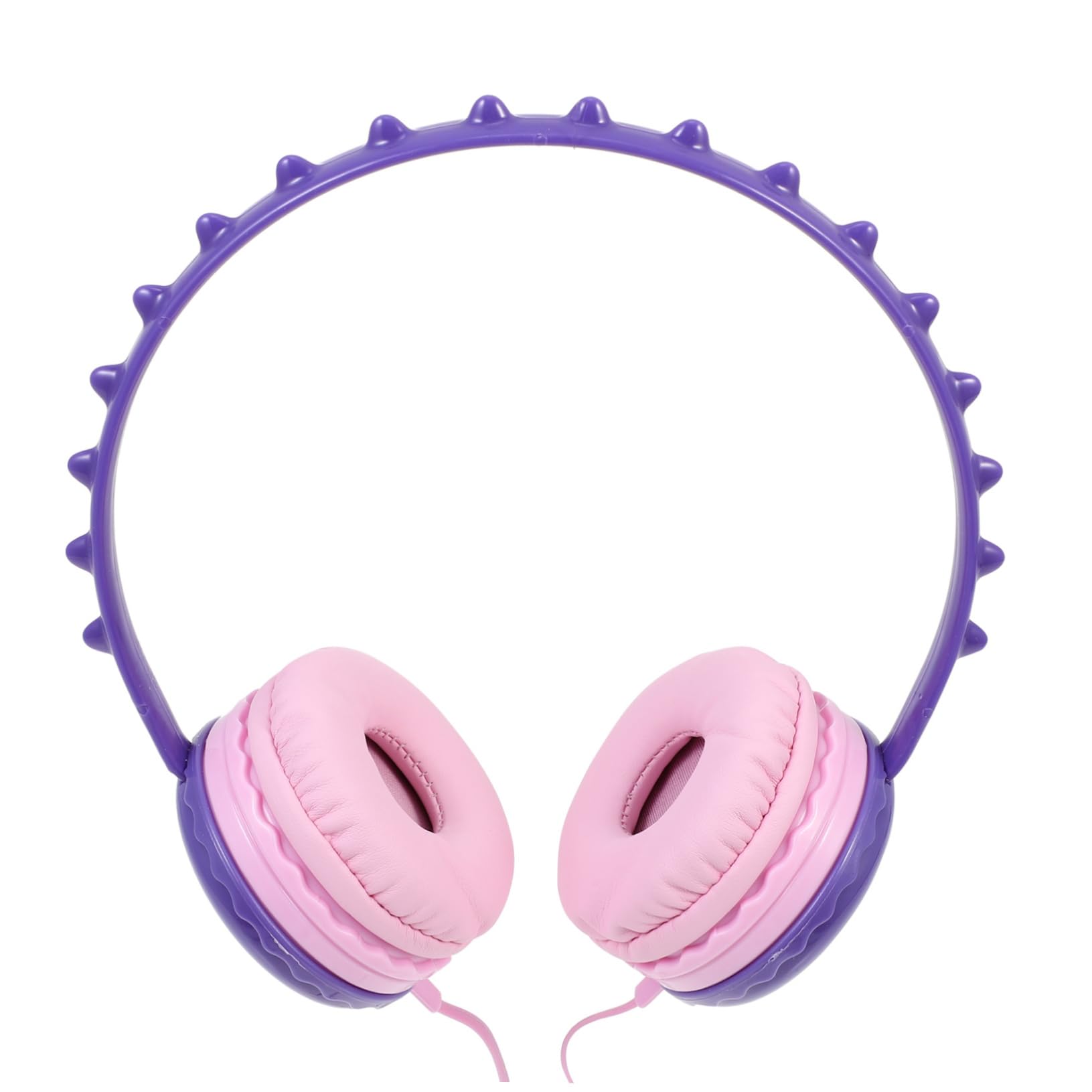 KONTONTY Dinosaur Headphones Headset Wired Headset Wired Noise Cancelling Headphones Girl Headphones Headphones for Wired Earphone Headphones Purple Ear-Mounted Abs Child