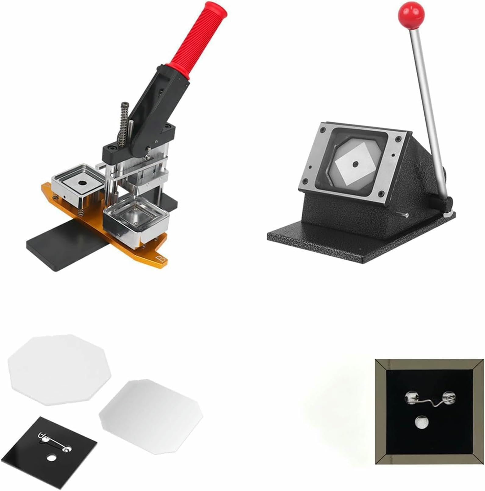 JYBNBBE Badge Maker Machine,Fridge Magnet Button Badge Making,Photo Magnet Machine,with Paper Cutter,for Decorate Refrigerators,Personalized Pin Buttons