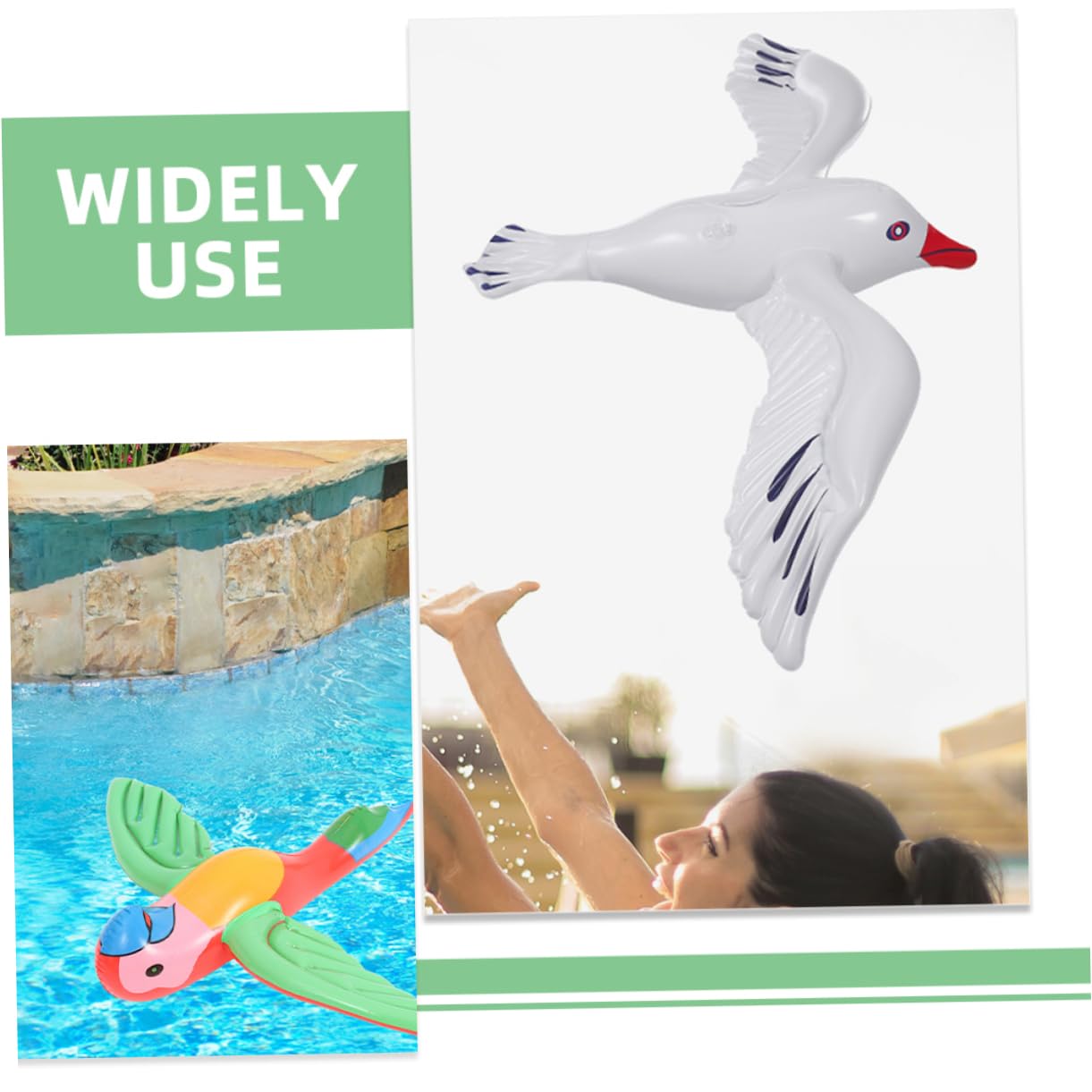 UPKOCH Aufblasbare Möwen Wasserbälle Teiliges Poolparty Leichte Stranddeko Wiederverwendbar Einfach Aufblasbar für Strand und Geburtstagspartys