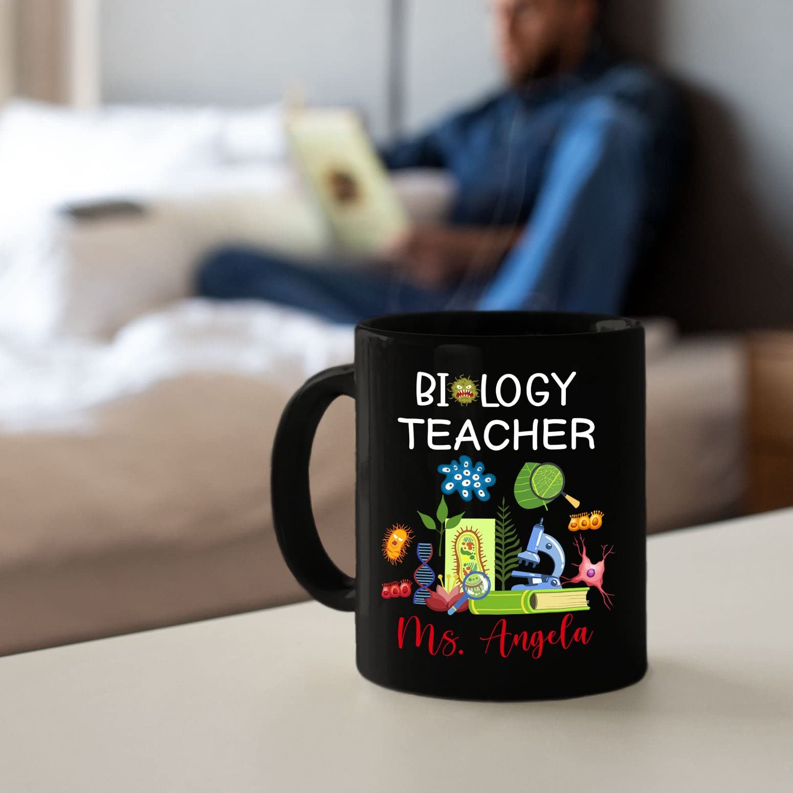 Tazza per insegnante di biologia, regalo per insegnante di biologia, tazza di caffè insegnante di idee regalo, tazza da caffè scuola di formazione per insegnanti lezioni biologiche - Italia
