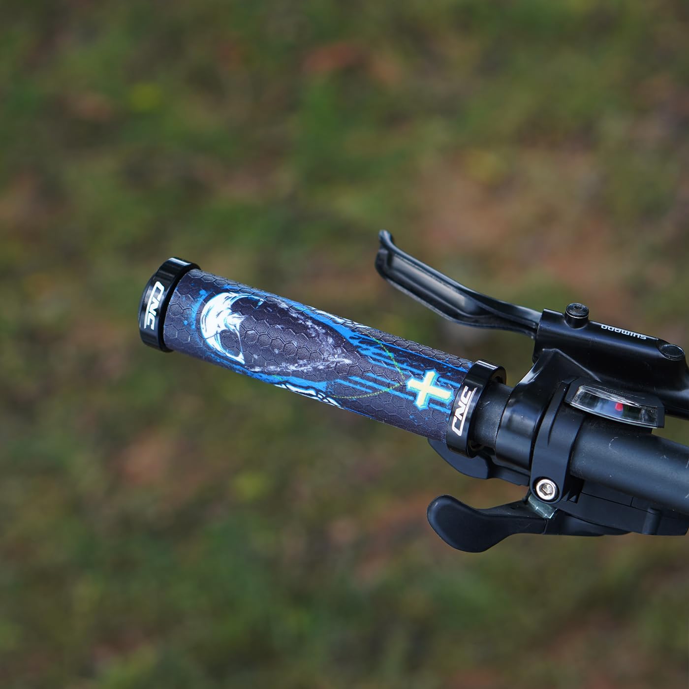 Chooee Impugnature 3D Mountain Bike,Impugnatura per manubrio MTB in silicone da 130 mm,Doppia serratura sulla comoda maniglia della bicicletta