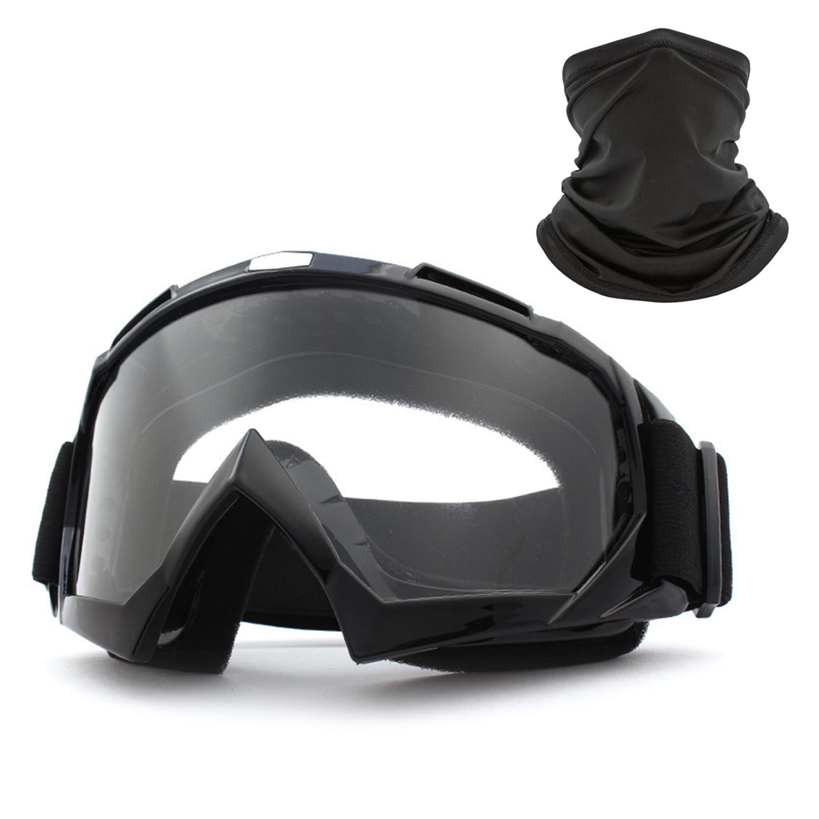 XITUADDA Dirt Bike Goggles with Neck Gaiter for Men Women Youth, Motorcycle Riding Motocross ATV Ski Goggles - 1