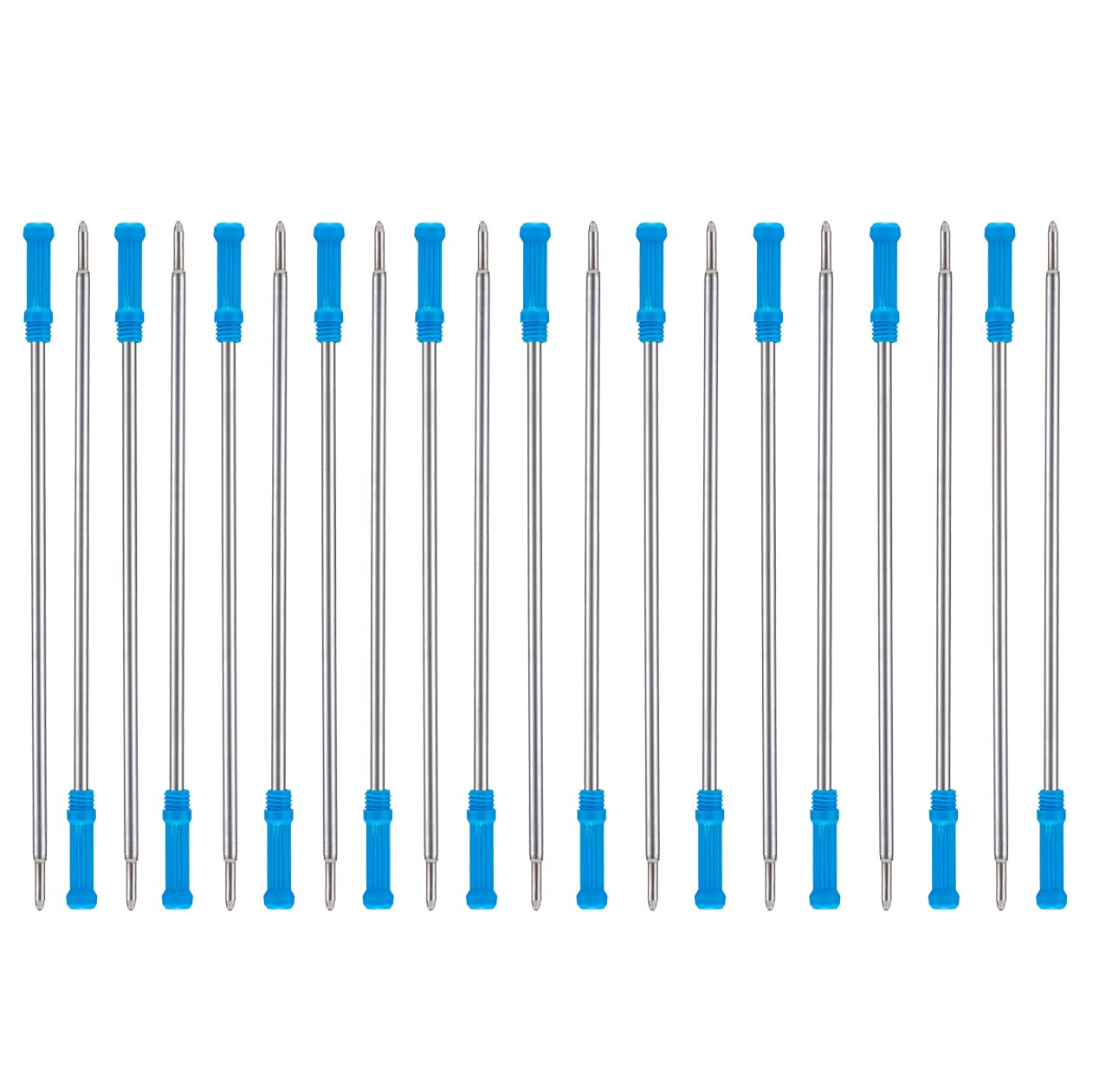 20 Pieces Wikult Blue Ballpoint Refill Compatible with Cross Pen, 1.0mm Medium Point, Smooth Writing German Ink Replaceable Refill for Your Pen