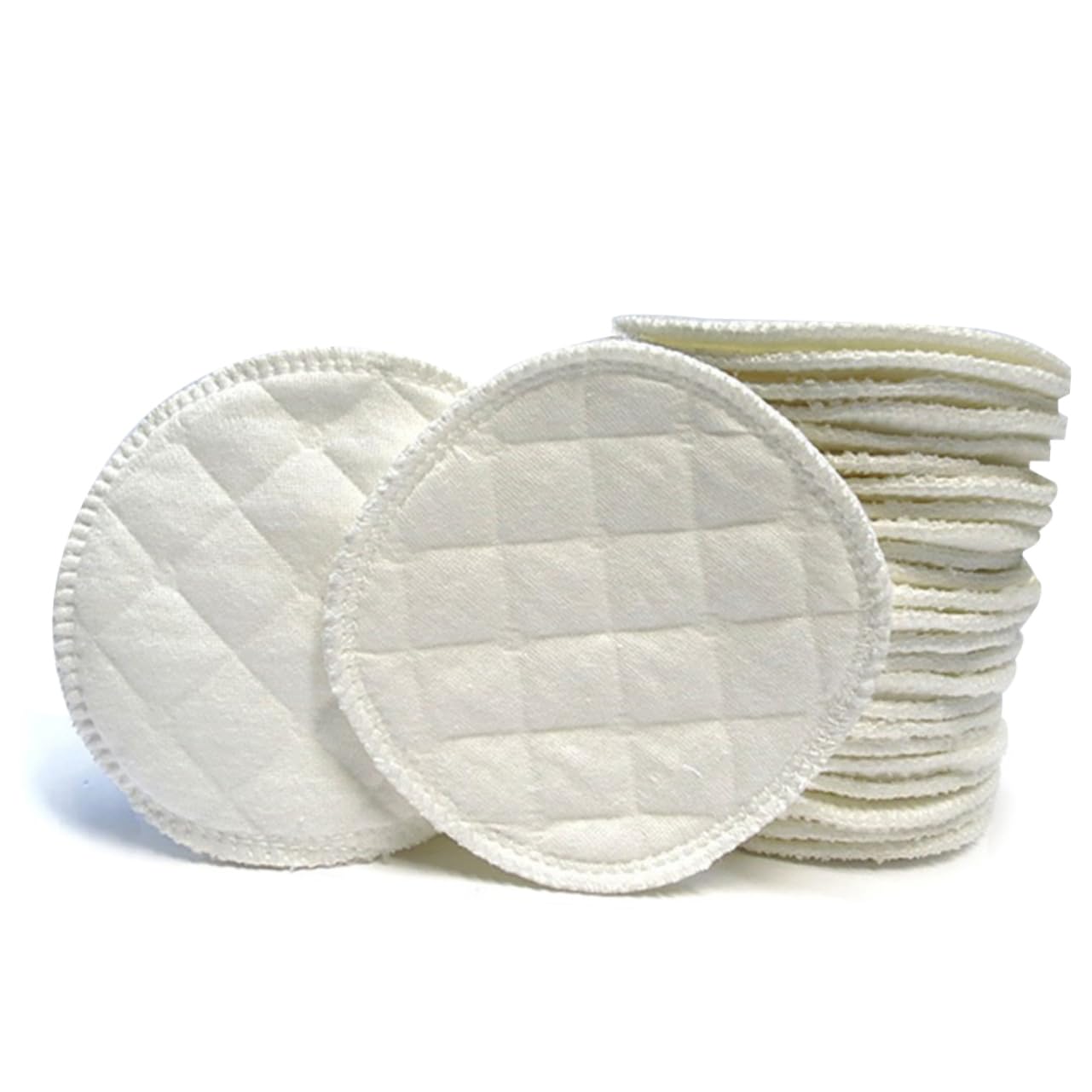 Alasum 24 Pcs Pads Reusable Breast Pads Washable Breast Pads Breastfeeding Pads Anti-Spill White Bra Pad