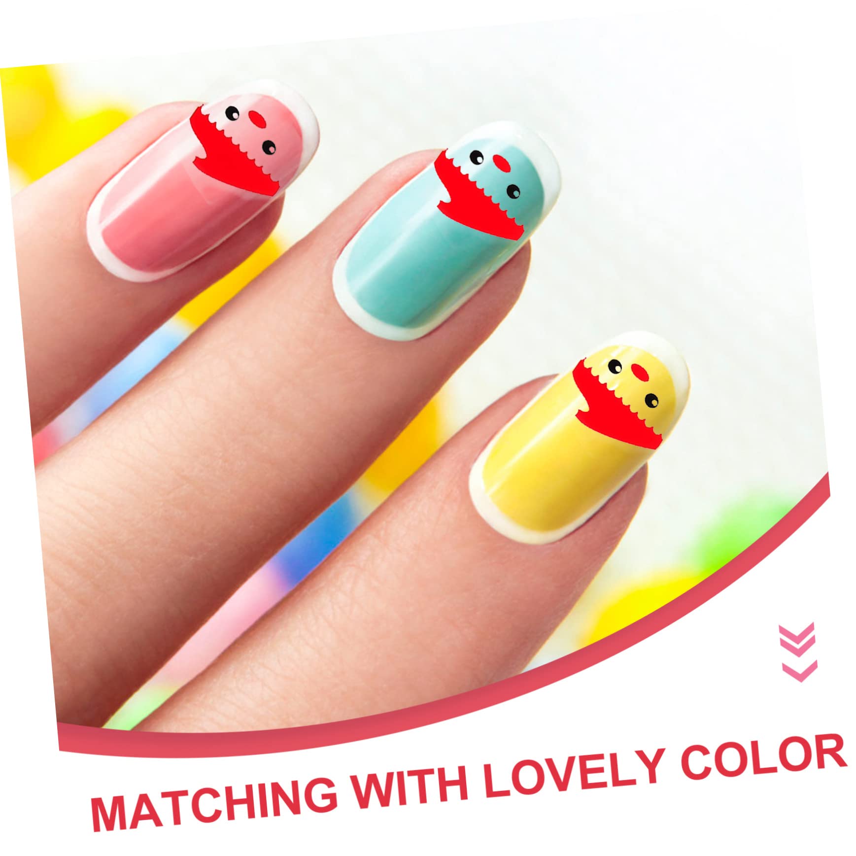 FRCOLOR 5 Set Adesivi Per Unghie Natalizi Ragazze Unghie Finte Unghie Finte Per La Festa Di Natale Consigli Per Decorazioni Natalizie Per Le Unghie Rosso 5 Fogli 5 Fogli*5