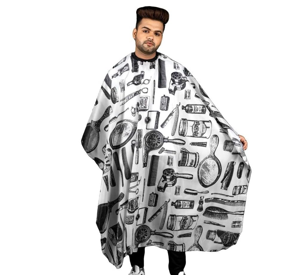 Barber Hair Cutting Cape for Salon & Home Use | Premium Waterproof Haircutting Apron with Adjustable Snap Closure | Anti-Static, Lightweight, Reusable & Easy Clean (Pack of 1)-image-6