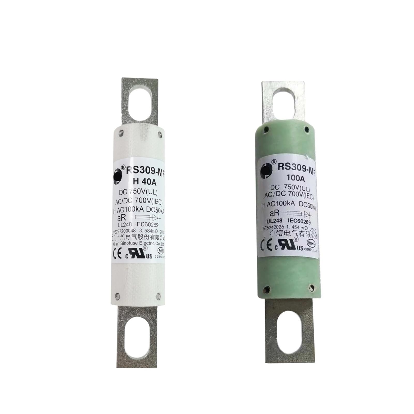 FBPQRCONS RS309-MF 35A 40A 50A-60A-80A-100A-125A-150A-200A 250A 275A 300A 350A 400A 450A 500A 600A 700A 800A 750VDC Fuse(RS309-MF-400A)