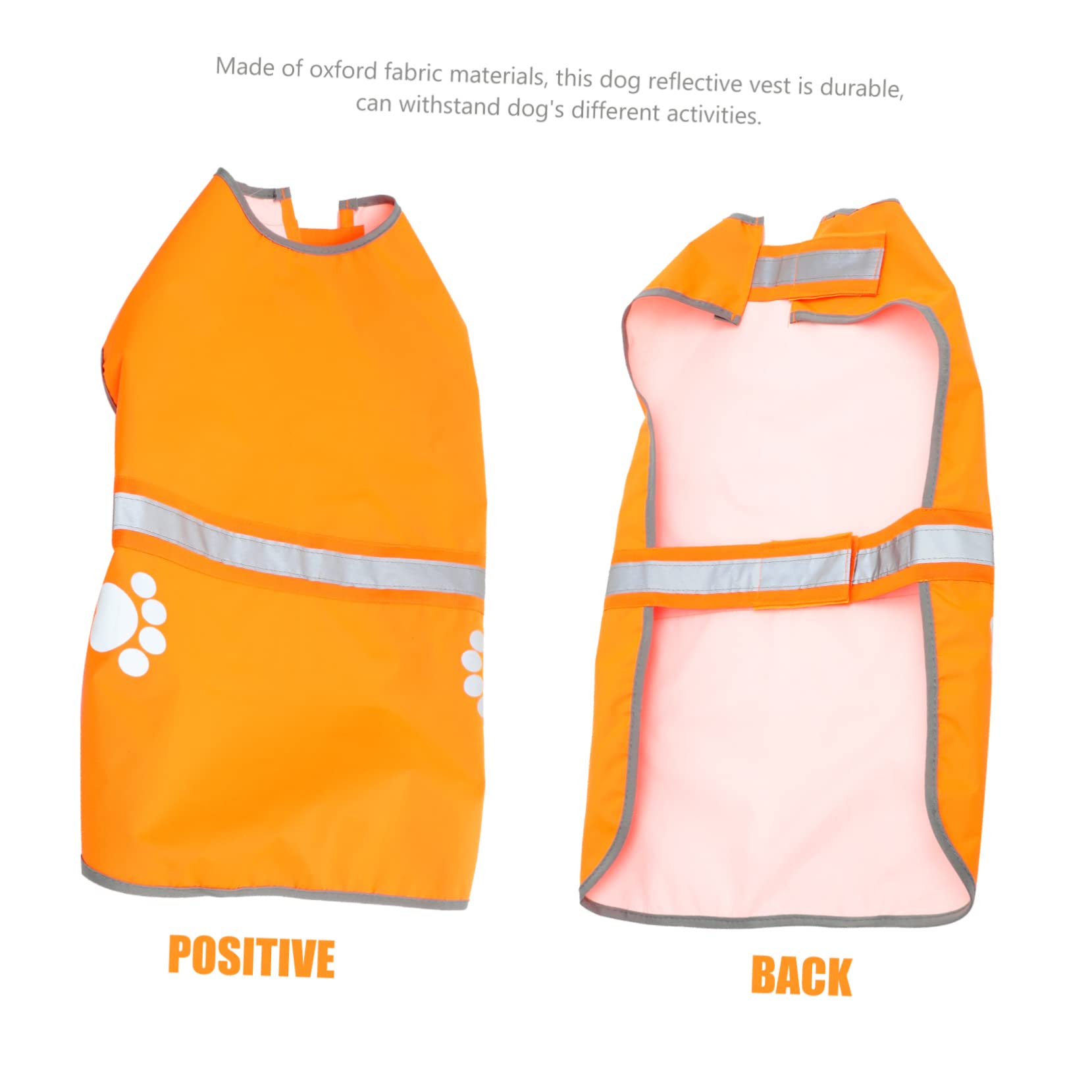 Beavorty 5pièces Gilet Réfléchissant pour Chien Oxford Ajustable Vêtement De Sécurité pour Animaux De Compagnie pour Extérieur