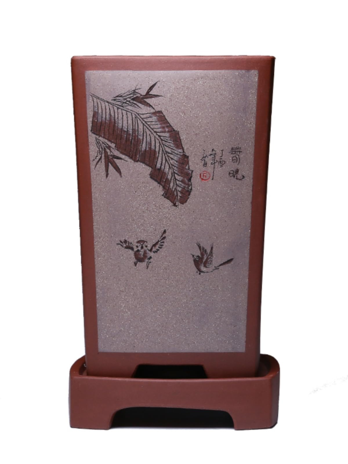 ULTRAWAVE Flower Pots Purple Clay Planter Ceramic Large Indoor Living Room Simple Planter With Tray Decorative Planter