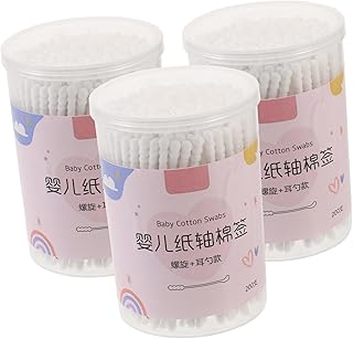 minkissy 6 Caixas De Cotonetes Cotonetes Cotonetes Para Segurança Cotonetes Cotonetes Para Casa Cotonetes De Duas Cabeças Cotonetes Criativos Cotonetes Papel Virgem Orelha Bastão De