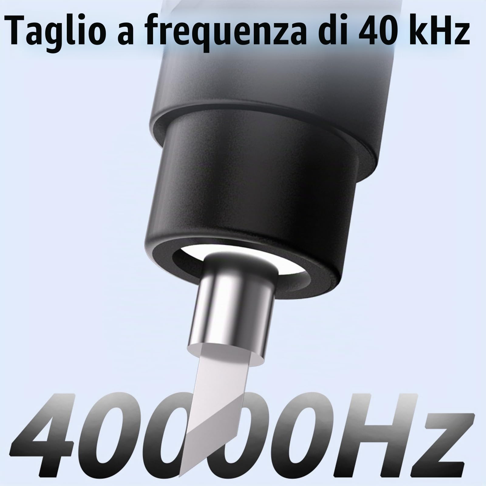 Jiawu Coltello da Taglio Ad Ultrasuoni, Utensile da Taglio Artigianale da 40 KHz con 50 Lame di Ricambio, per Tagliare Modelli Stampati in 3D, PVC, Pelle, Legno, Plastica, Resina (Spina europea)
