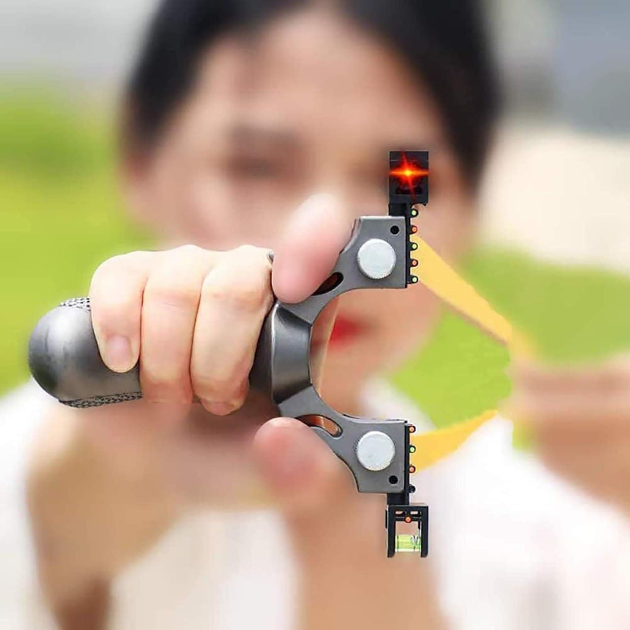 Heavy Duty Metal Catapult Slingshot with Laser Sight Stainless Steel Frame for Adults Beginners Outdoor Target Practice Professional Gulel Slingshot Multicolor (Slingshot (Gulel)) — Amazon image 8