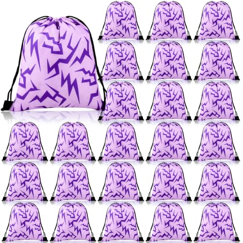 Abbylike 24 Pcs Kpop Purple Party Favor Drawstring Bags Birthday Gifts