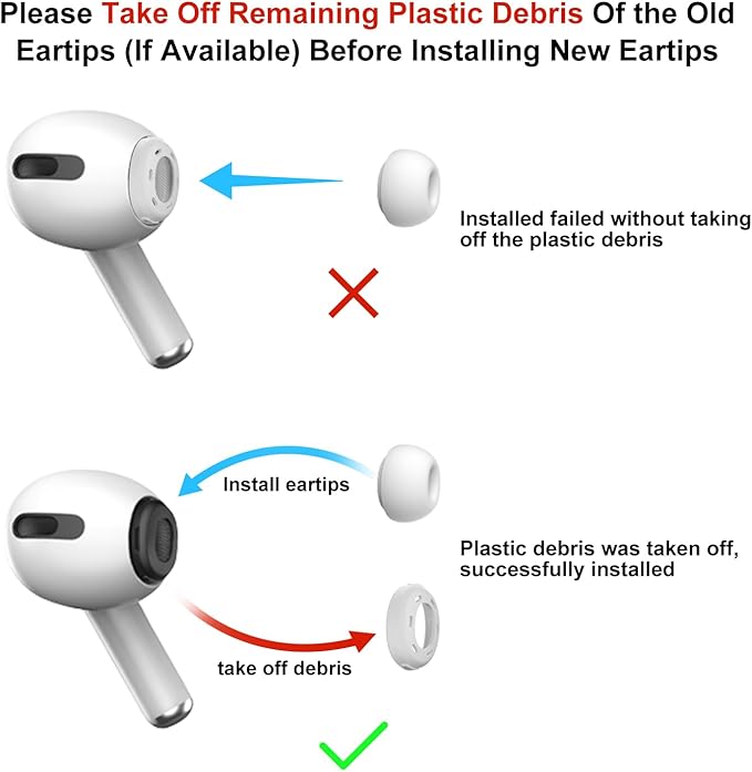 Replacement Ear Tips for AirPods Pro with Noise Reduction