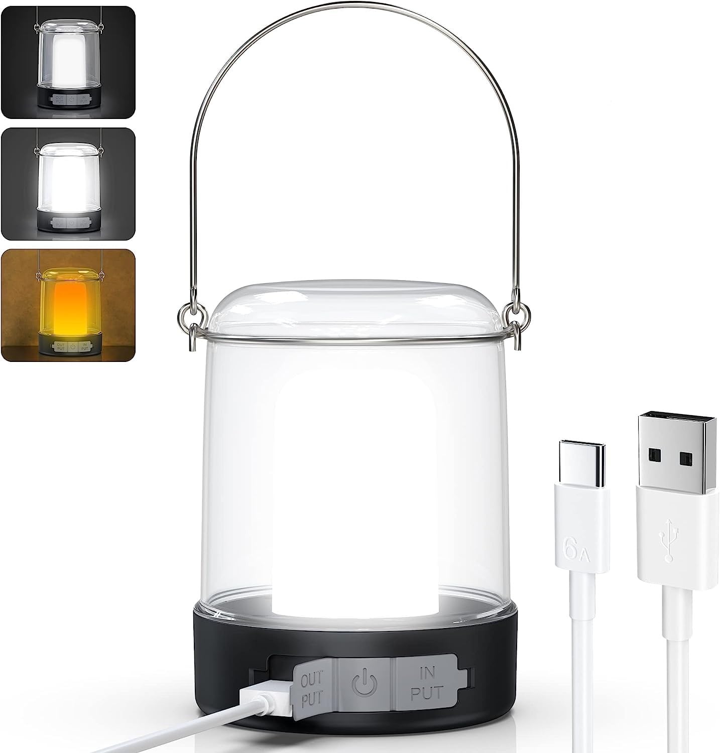 Nexllent Camping Light Tent Lamp LED Portable & Rechargeable Hanging Lantern USB Charging 3 Brightness Dimmable Flame Lamp Emergency Working Light for Camping Hiking Indoor Outdoor (B0CCF4LVQR) Amazon Price History, Amazon Price Tracker