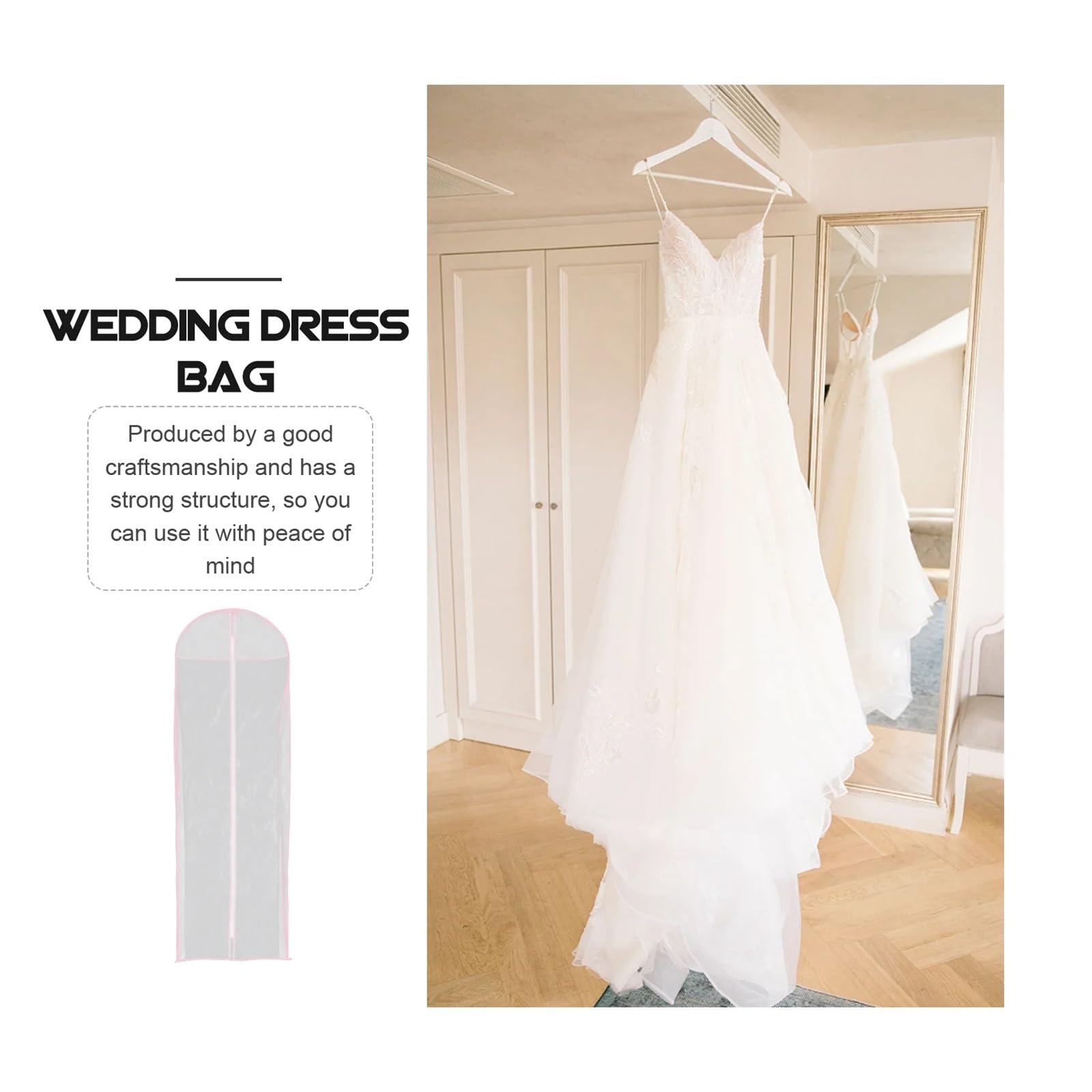 fundas para ropa 3Pcs Dress Long Clear Garment Bag For Gowns Storage Dust-Proof Clothing Cover Suit Travel Organizer Dance Costume