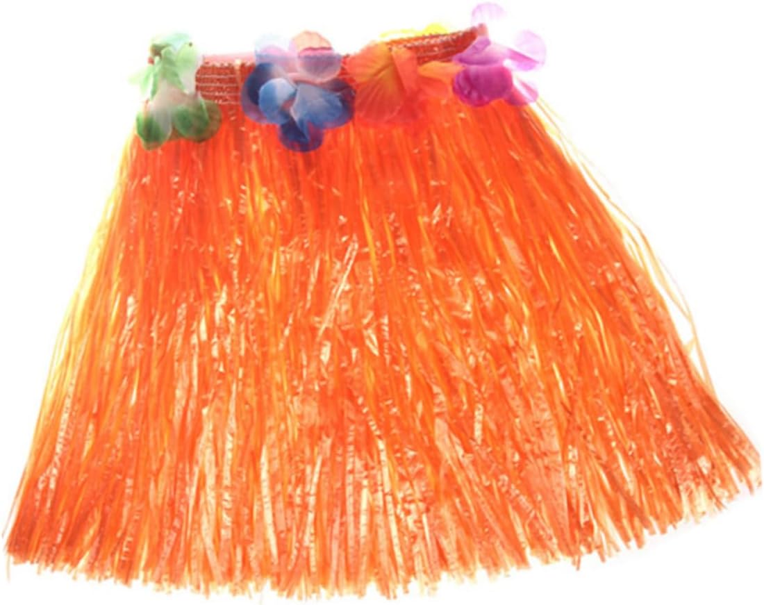 NOLITOY 7 Sets Hawaii Grass Skirt Tropical Hula Grass Skirt Hawaii Hula Skirt Colorful Tropical Hula Dance Skirt