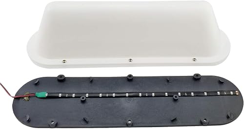 Miniatura 3 de keehui Carcasa en blanco con cinta LED verde, 12 V CC, taxi para coche, taxi, techo, luz magnética, con cables de alimentación para encendedor de