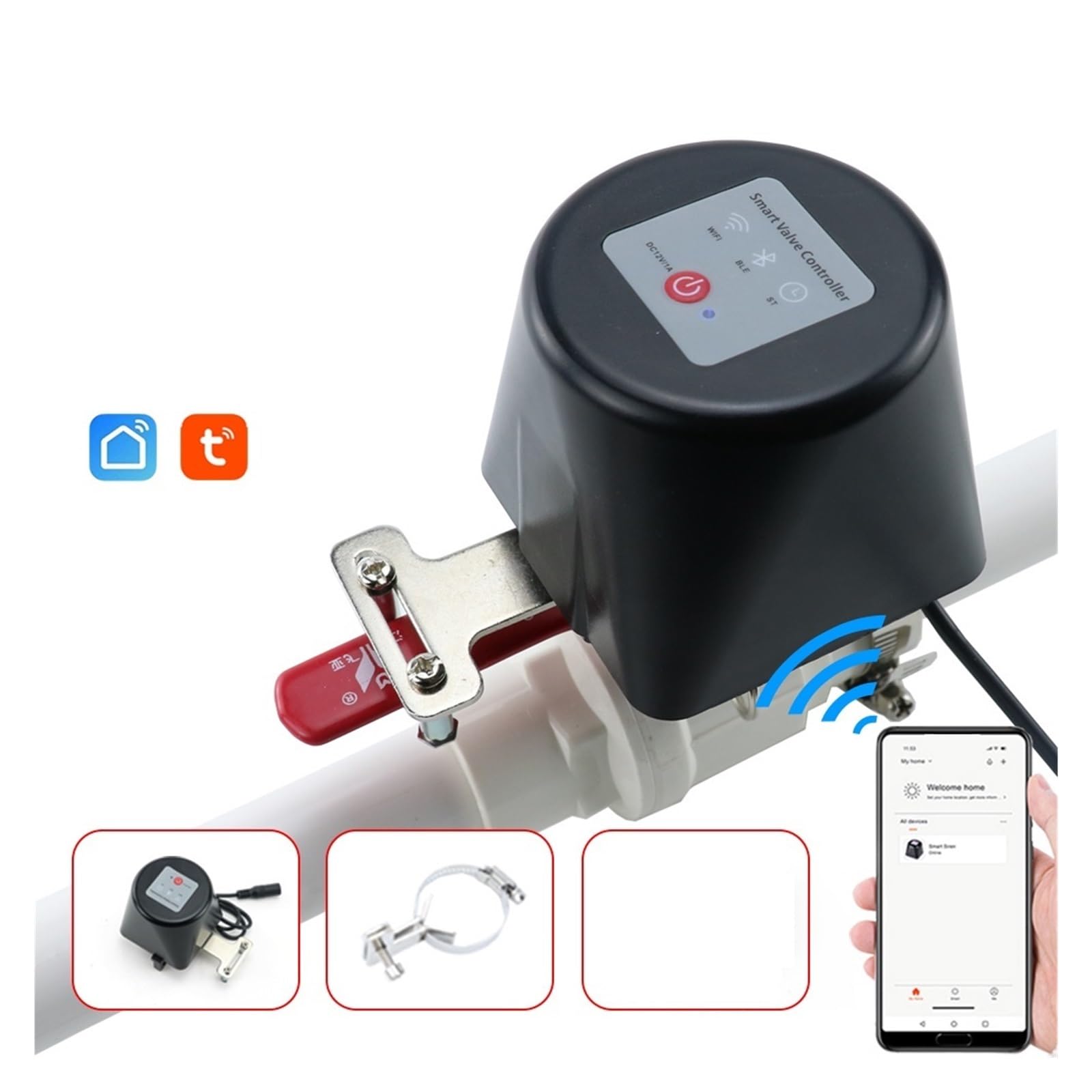 Tuya WiFi Zawór Wodny Zigbee Kontroler Odcięcia Gazu OszczęDność Wody(WIFI Valve)