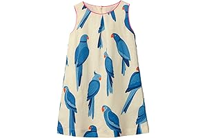 Little Girls' Mini Boden Sleeveless Casual Summer Sundress Flower Printed Jumper Skirt