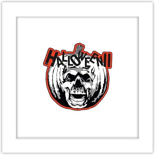 Trends International Gallery Pops Halloween II - Póster de pared de calabaza de la era punk, 12.00 x 12.00 pulgadas, versión de marco blanco