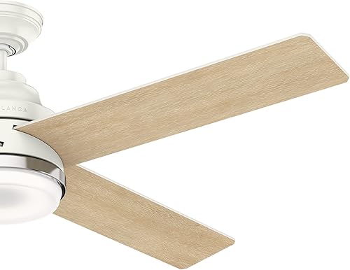 Miniatura 6 de Hunter Fan Company 59413 Casablanca - Kit de luces LED Daphne de 54 pulgadas y ventilador de techo de control de pared, acabado blanco fresco