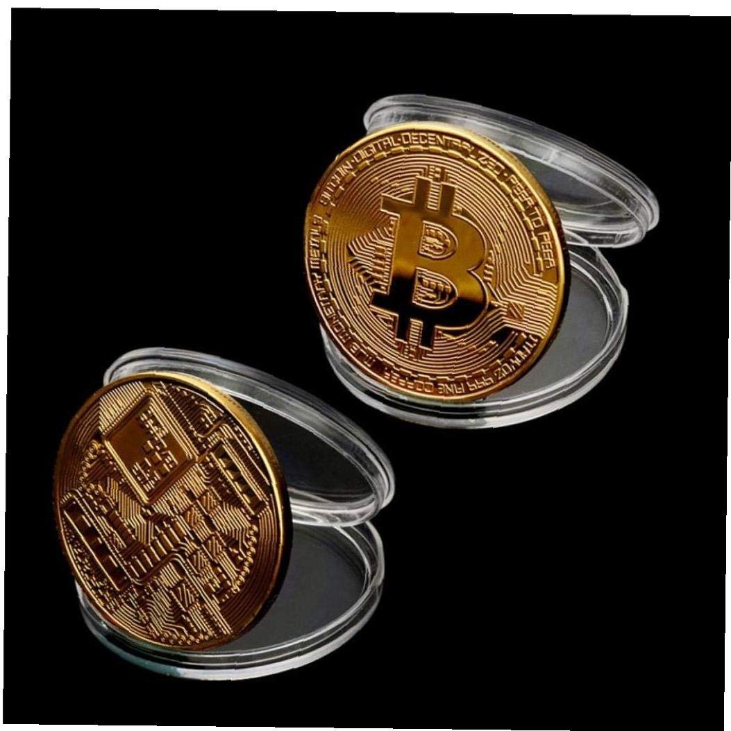 Bitcoin Piece Crypto-monnaie Gold Plaqué Bitcoin Pièce De Collection  Bracelet Doré