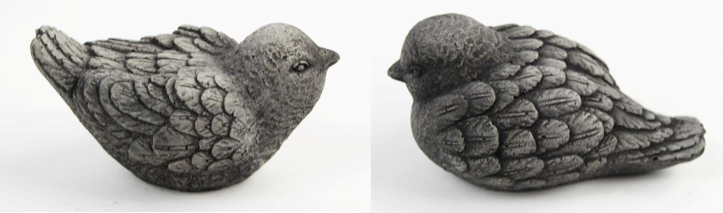 Fat Birds Concrete Statues Pair of Two Home and Garden Decoration