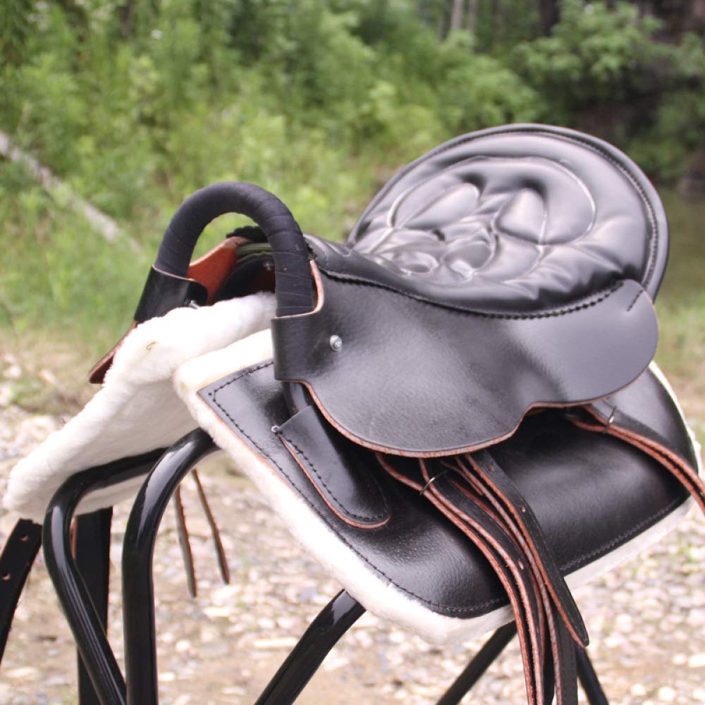 CLBING Cavallo da Sella Turisti con Maniglie con Sella in Cuoio Sella Esercito Sella Cavallo da Sella Completo Forniture Equestri