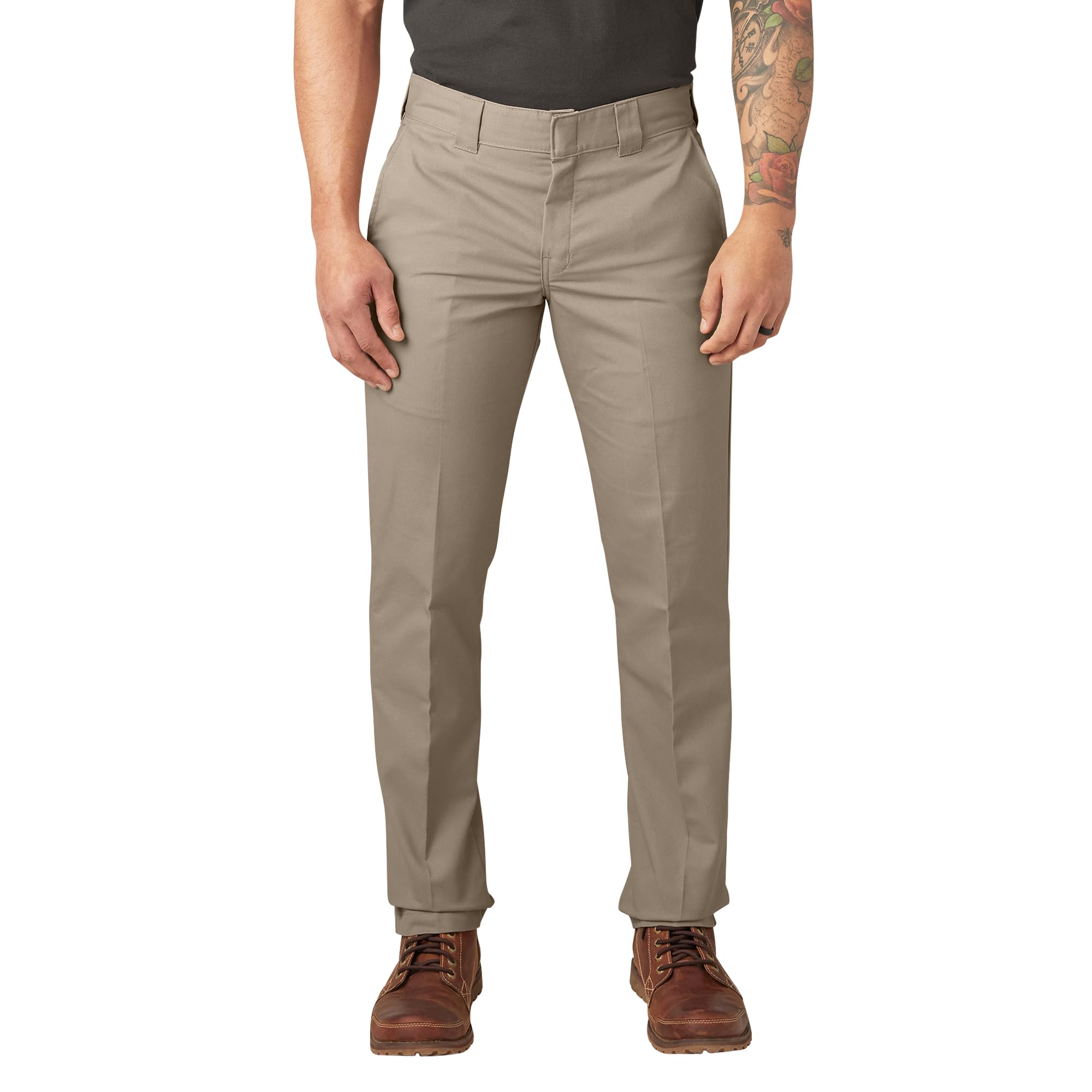 Dickies Mens Slim Fit Tapered Leg Multi-use Pocket Work Pants, Desert Sand, 31W x 32L