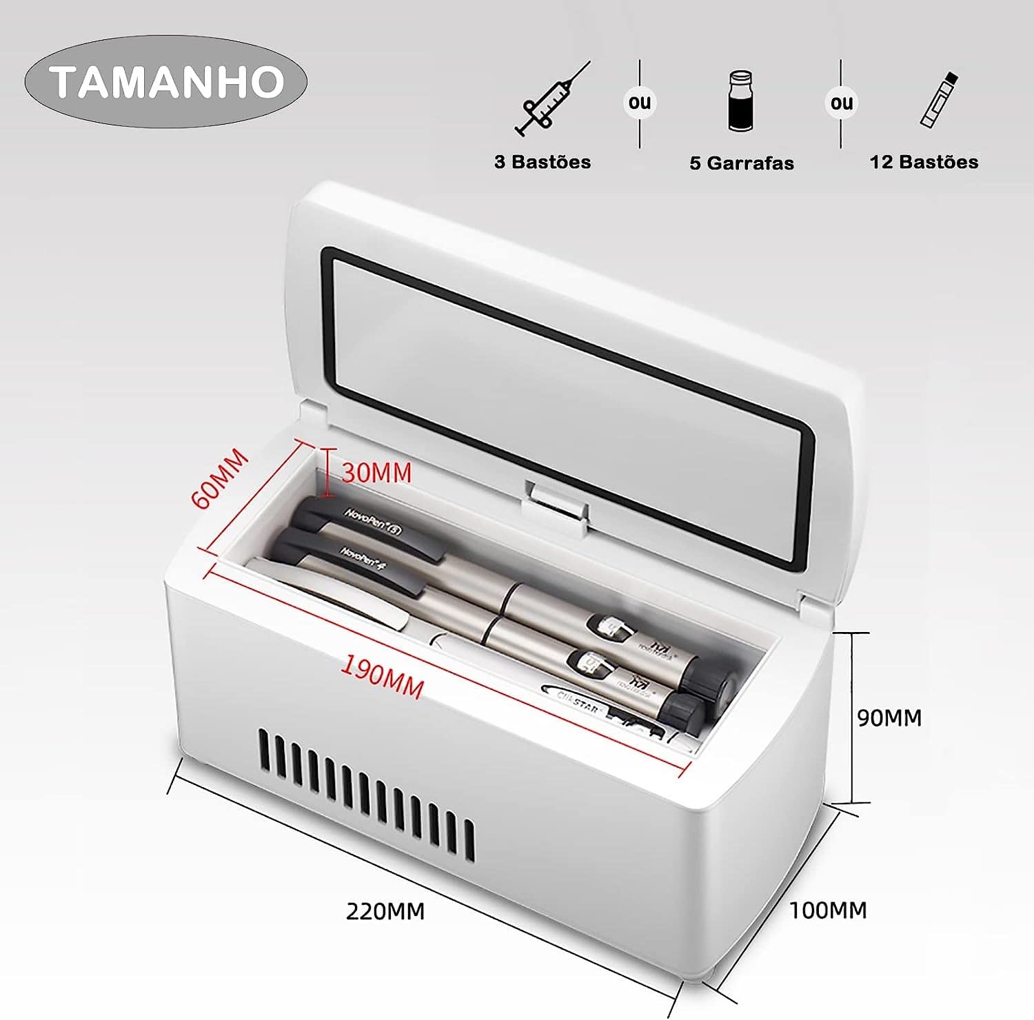 Mini-Medikamentenkühlschrank, Tragbarer Insulin-Gefrierschrank, Medizinische Kühlbox Mit Hd-Led-Anzeige, Geeignet Für Die Medikamentenaufbewahrung Zu Hause, Im Auto Oder Auf Reisen