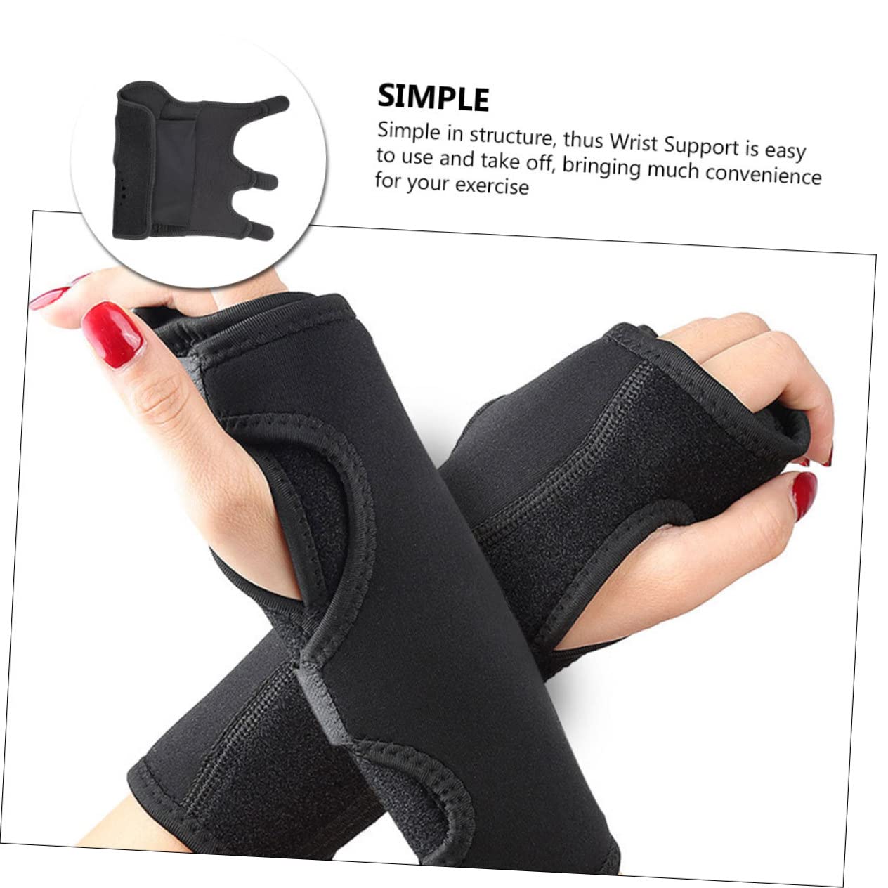 INOOMP 1set Breathable Wrist Brace Support for Sports Fitness and for Sprained Wrists Tennis Weightlifting and More Comfortable Hand Protector