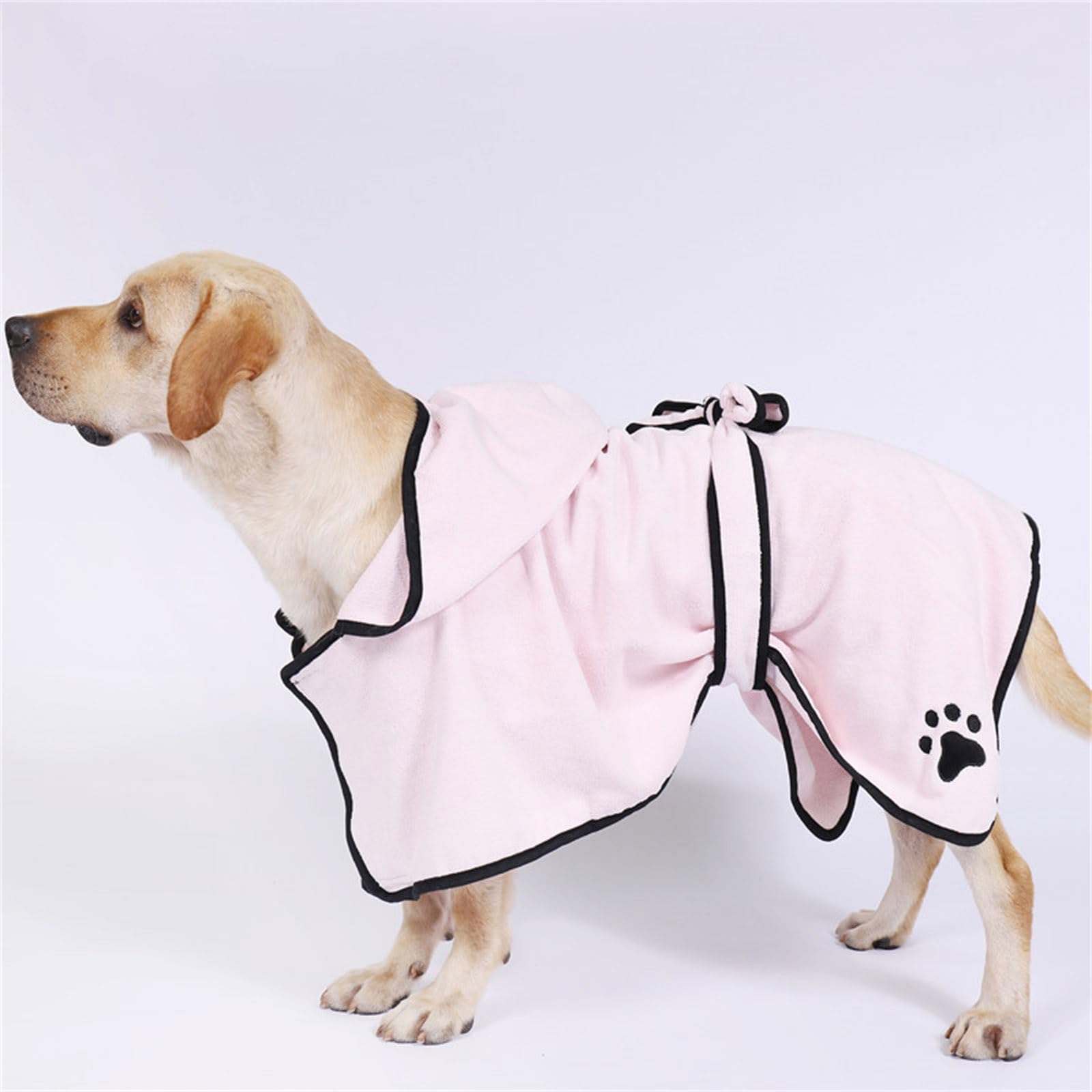 Albornoz ajustable con capucha para perros, toalla de baño de microfibra superabsorbente para mascotas, cómoda para razas pequeñas