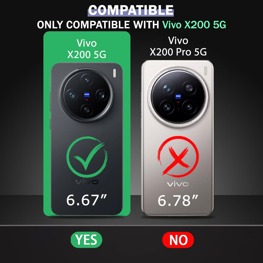 TheGiftKart Hybrid Ultimate Slim Back Case Cover for Vivo X200 5G | Lightweight Profile | Hard Back Case Cover for Vivo X200 5G (PC & TPU, Metal Camera Ring, Leather Texture Finish, Grey) — Amazon image 2