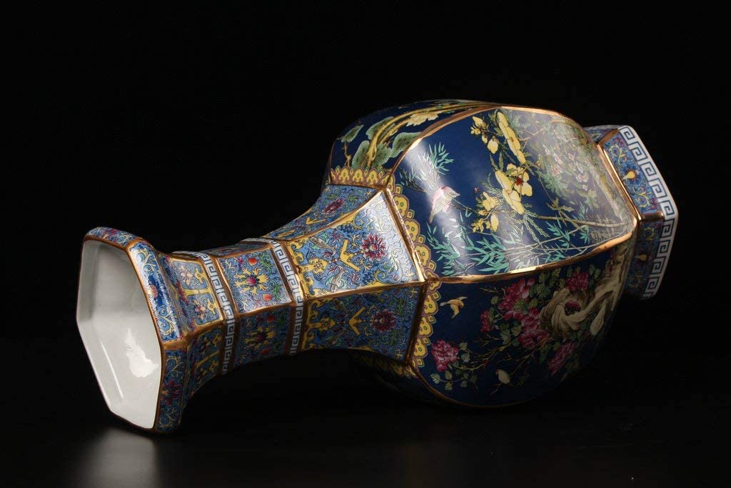 Amazon.co.jp: 花瓶陶器アンティークゴールドエナメルパステルシックス