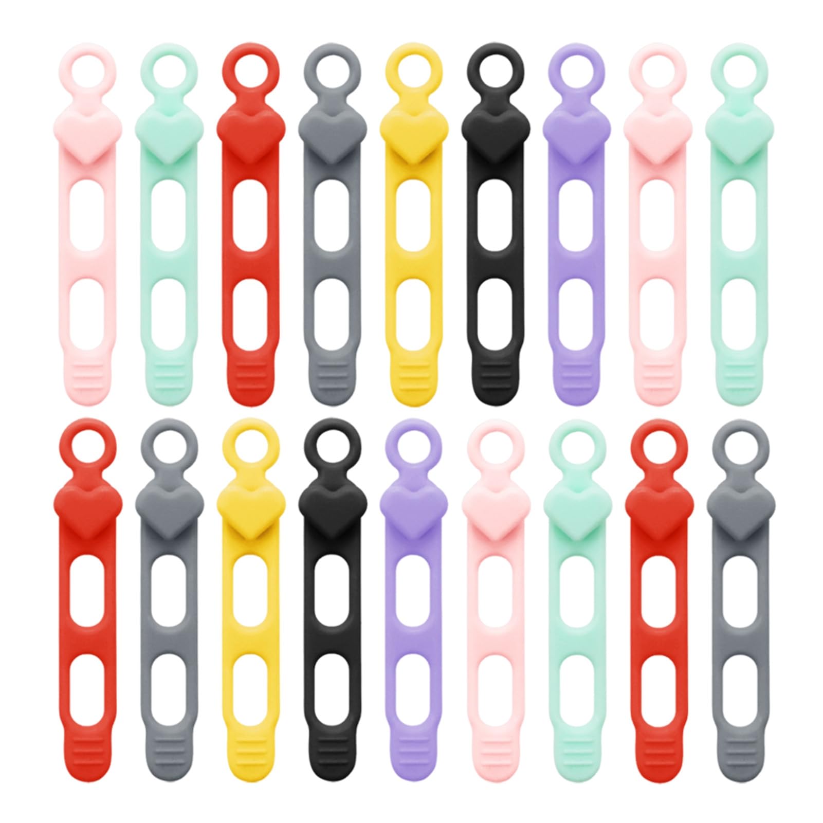 Zentriva Silicone Cable Ties, Reusable Wire Management Straps for Desk