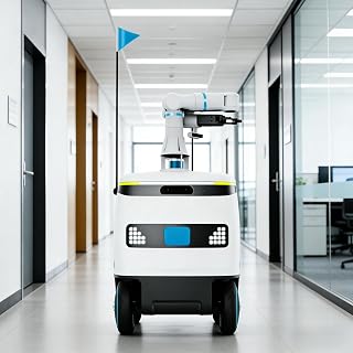 AI-Powered Autonomous Delivery Robot – Smart Self-Driving Transport for Food & Packages in Restaurants, Hotels & Offices – Efficient Commercial Delivery Solution