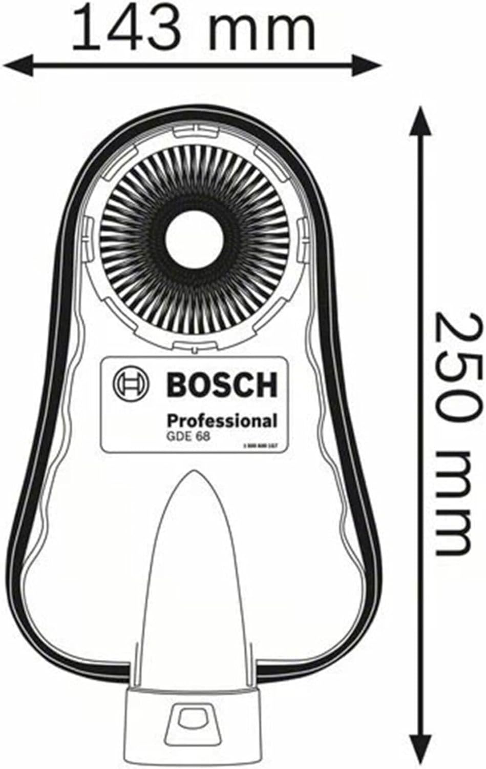 Bosch Professional GDE Dust Extraction Adapter, Navy Blue, 68 mm