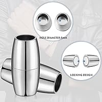 Vista 3 de 20 cierres magnéticos para collares de 0.197in con agujero interior magnético, cierre de joyería y cierre de cadena y extensor de cadena