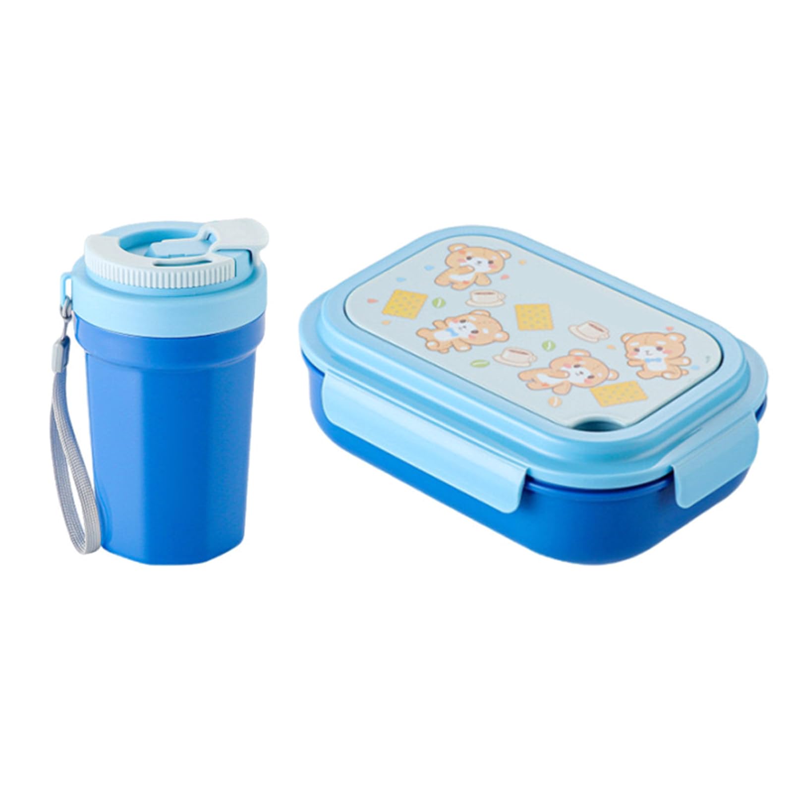 Msioytog Multiple Section Meal Container Dishwasher Friendly Bentos Box for Kids Adults Microwave Use Portable Meal Box with Sealing Lid