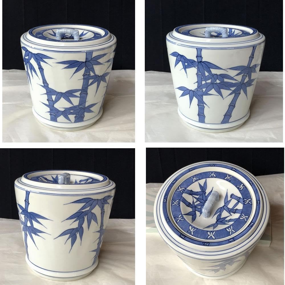 骨董】平安祥堂 染付竹紋 皆具 台子皆具 水指 建