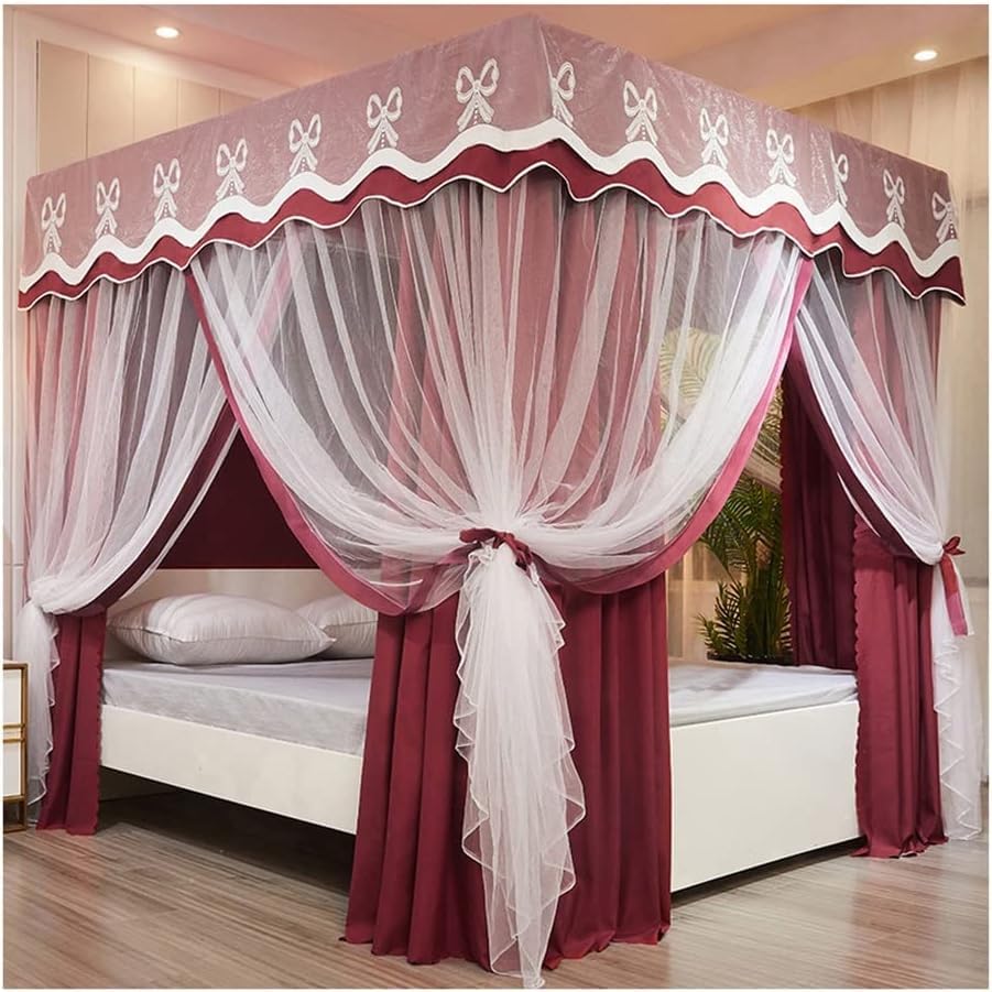 Moustiquaire de lit 180x220 grand format avec armature métallique de lit