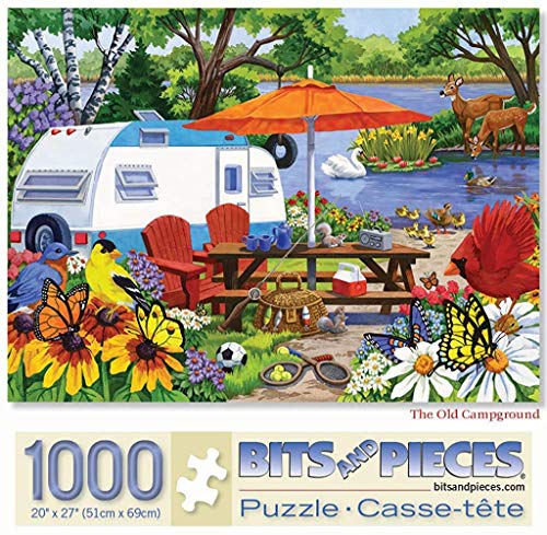 Bits and Pieces - The Old Campground 1000 Piece Jigsaw Puzzles for Adults - Each Puzzle Measures 20 Inch x 27 Inch - 1000 pc Jigsaws by Artist Nancy Wernersbach Bits and Pieces - The Old Campground 1000 Piece Jigsaw Puzzles for Adults - Each Puzzle Measures 20 Inch x 27 Inch - 1000 pc Jigsaws by Artist Nancy Wernersbach