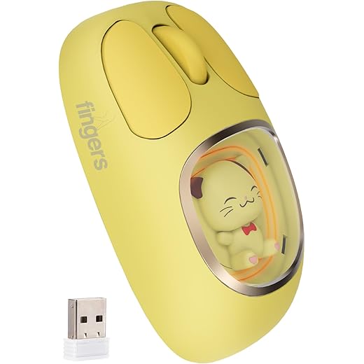 FINGERS CuteClicks WB4 Wireless Mouse - Sunshine Yellow